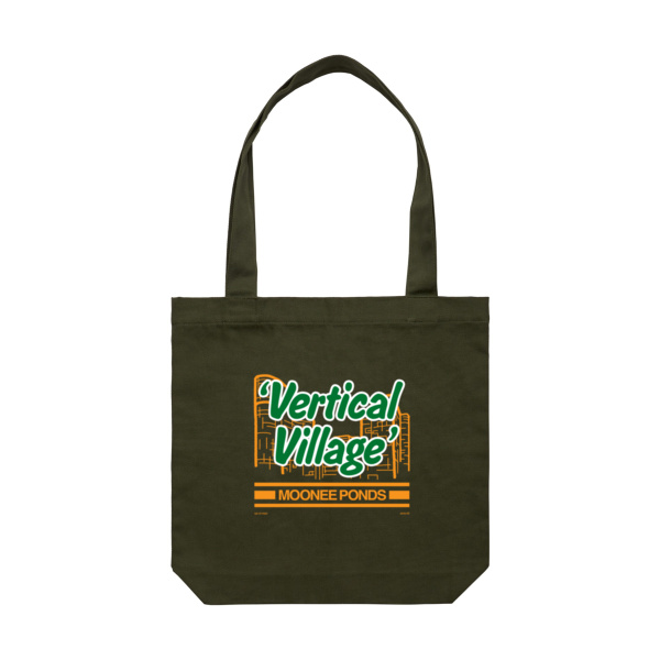 Vertical Village Tote Bag (Dark) Thumbnail